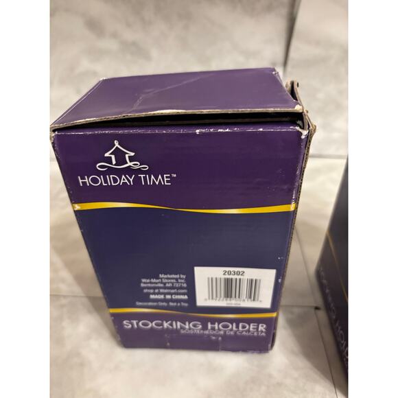 Vintage Holiday Time Christmas Stocking Hanger Holder Lot of 2 Snowman Reindeer - Picture 5 of 6